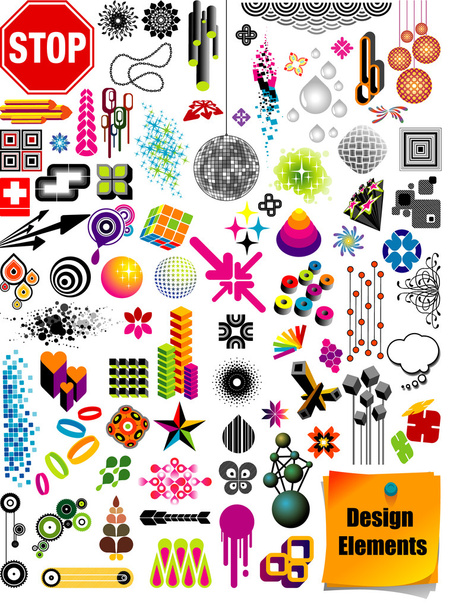Коллекция элементов дизайна
 - Вектор,изображение