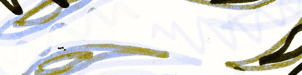 Himmelsblatt-Illustration. Khaki Distressed Texture. Black Romance Print. Blaue Flora Design. Bright Fluid Drawing. Nasses Papier. Weiße abstrakte Batik. - Foto, Bild