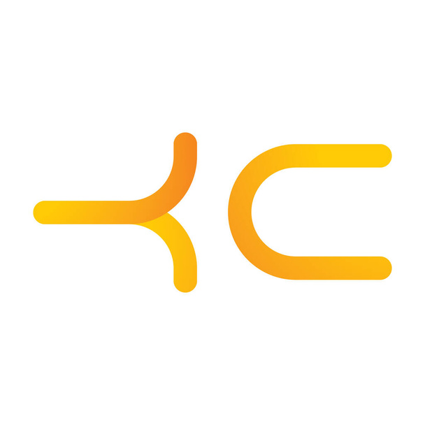 kc inicial carta vector logotipo icono - Vector, imagen