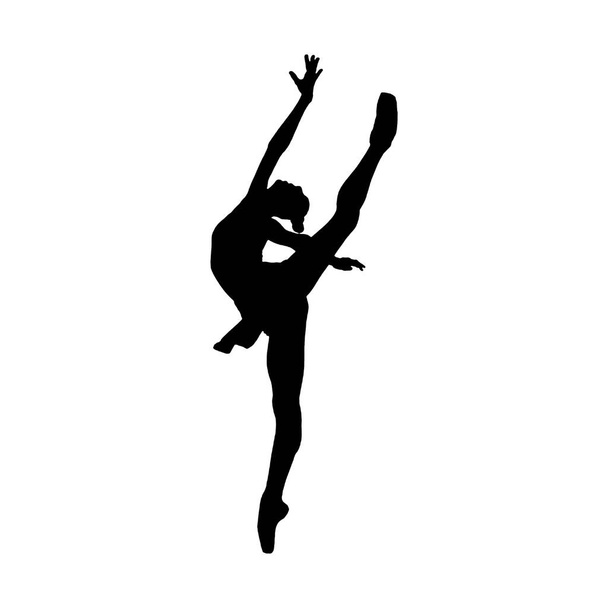Balettitanssija siluettitanssissa - Valokuva, kuva