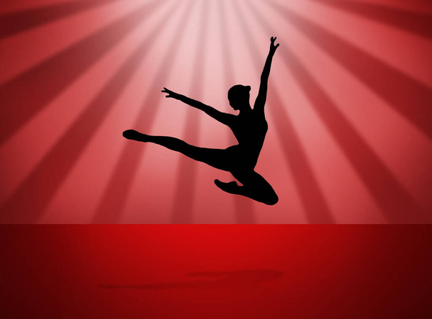 Balletttänzer im Scherenschnitt-Tanz - Foto, Bild