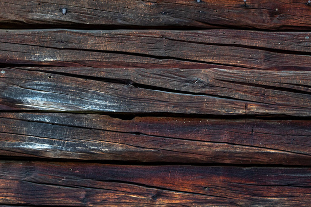 A dark wooden texture on a house - Photo, Image