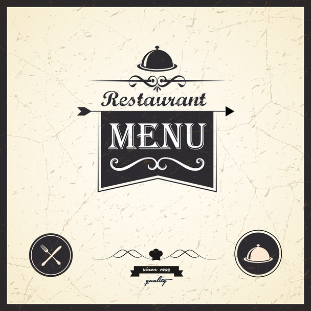 Diseño de menú de restaurante
 - Vector, Imagen