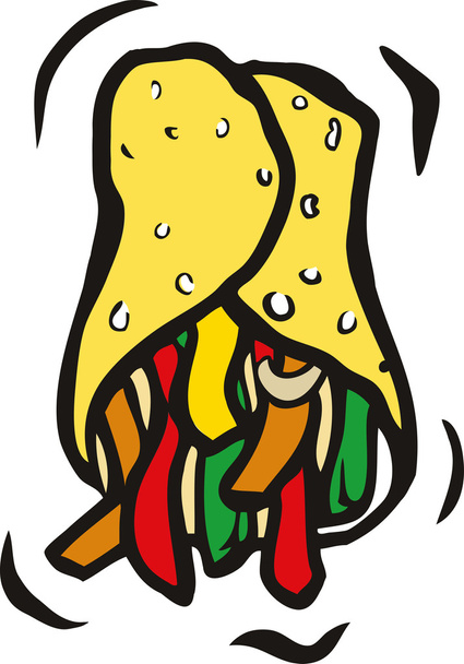 Mexicaanse taco - Vector, afbeelding
