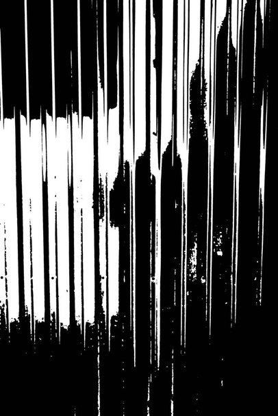 Chapa de metal pintado y corrugado sirve como una cerca, vista horizontal a rayas verticales
 - Foto, Imagen