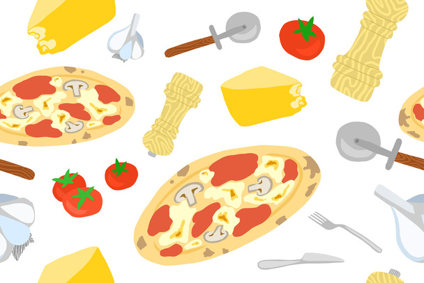 Pizza italiana
 - Vector, Imagen