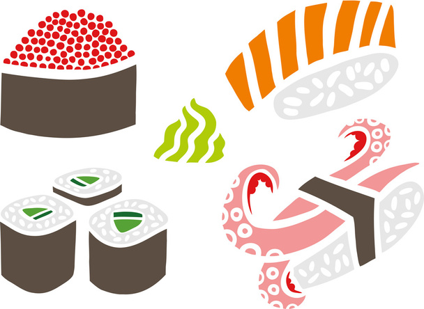 Sushi Set - Vector, Image