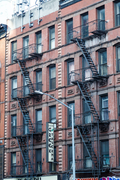 Usa, New York, November 12, 2019. New York City Building Facades - Zdjęcie, obraz