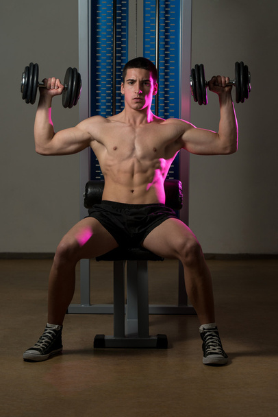 Exercise For Shoulders Dumbbell Presses - Photo, image