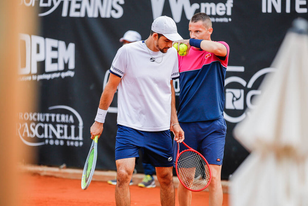 tomislav brkic - marcelo arevalo during ATP Challenger 125 - Internazionali Emilia Romagna in parma, Italy, October 09 2020 - LM / Roberta Corradin - Фото, изображение