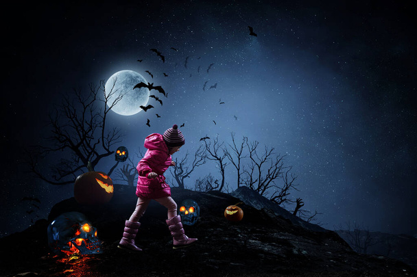 Spooky halloween image . Mixed media - Foto, immagini