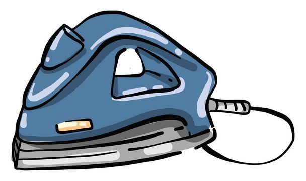 Clothing iron, illustration, vector on white background - Vector, Image