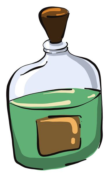 Magic elixir, illustration, vector on white background. - Vector, Image