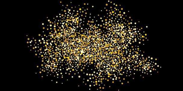 Golden glitter confetti. - Vector, Image