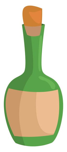 Bottle of rum, illustration, vector on white background. - Vektor, kép