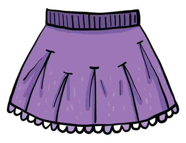 Jupe violette très courte, illustration, vecteur sur fond blanc. - Vecteur, image