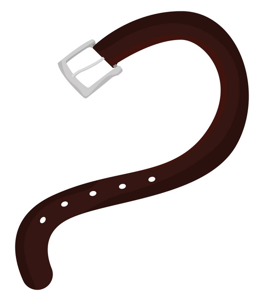 Kožený pás, ilustrace, vektor na bílém pozadí - Vektor, obrázek