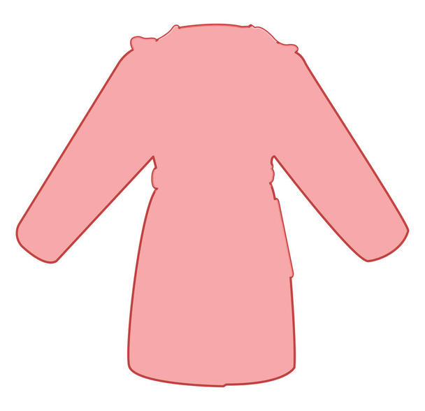 Pink bath robe ,illustration, vector on white background. - Vector, Image