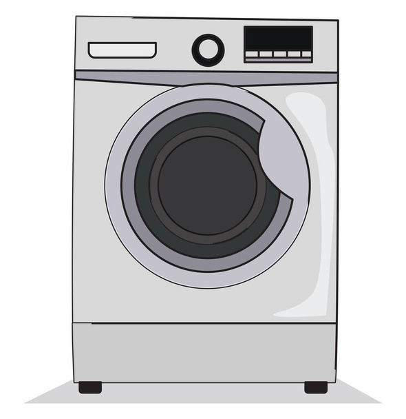 Washing machine ,illustration, vector on white background. - Vector, Image