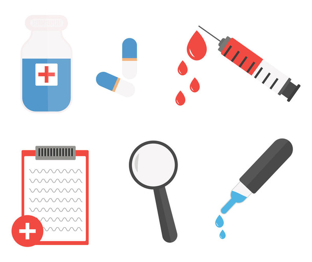 Medical equipments ,illustration, vector on white background. - Vector, imagen