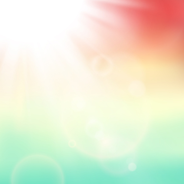Vector abstract background with summer sun and lens flares - Vector, Image