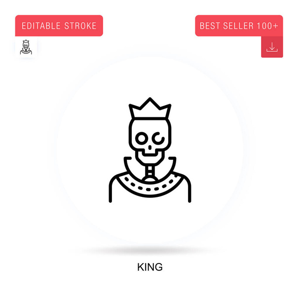 King flat vector icon. Vector isolated concept metaphor illustrations. - Vector, Image
