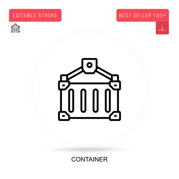 Container flat vector icon. Vector isolated concept metaphor illustrations. - Vector, Image