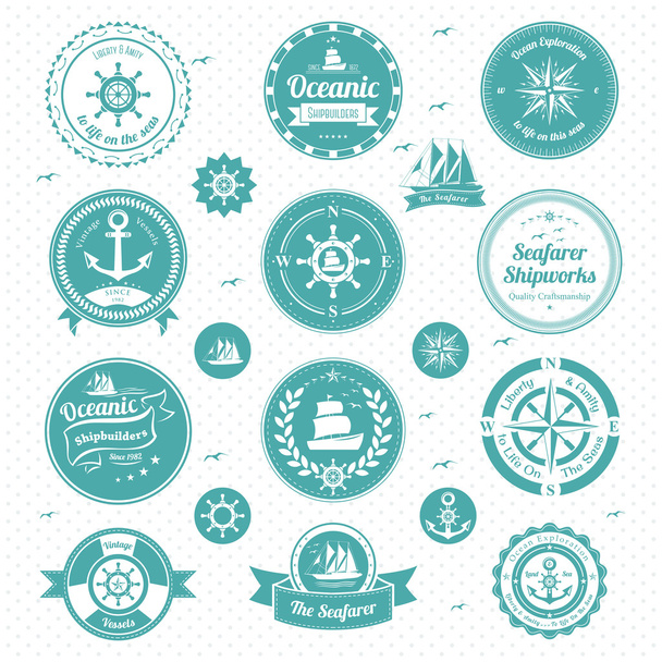 námořní ikony - Vektor, obrázek