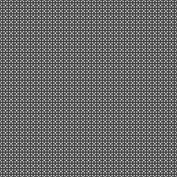 Абстрактный узор орнамент черных точек, кругов, на белом фоне, генеративная иллюстрация вычислительного искусства, симметричный, геометрический монохромный фон - Вектор,изображение