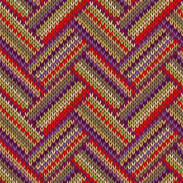 Seamless Knitted Pattern - Vector, Image