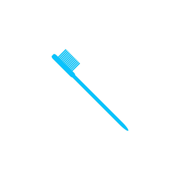 Icona dello spazzolino piatto. Pittogramma blu su sfondo bianco. Simbolo dell'illustrazione vettoriale - Vettoriali, immagini
