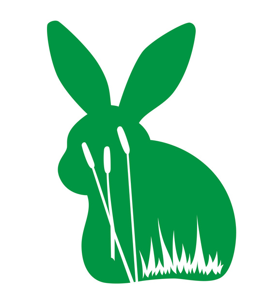 Conejo en la naturaleza
 - Vector, Imagen