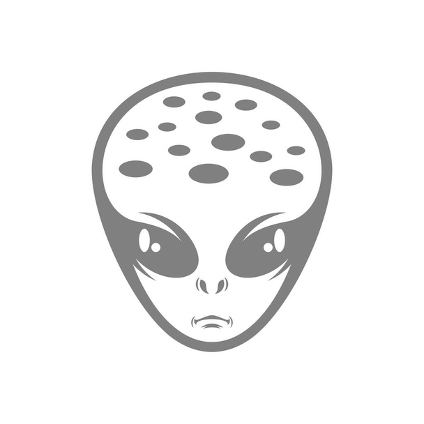 Alien logo design vector Εικονογράφηση, Αλλοδαπός σχεδιασμός πρότυπο - Διάνυσμα, εικόνα