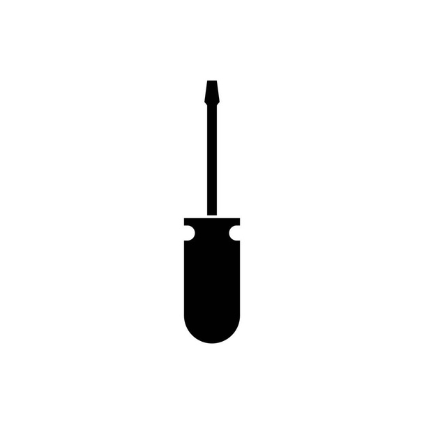 Fijar icono destornillador. Ilustración simple del icono del vector del destornillador fijo para el diseño web aislado sobre fondo blanco - Vector, Imagen