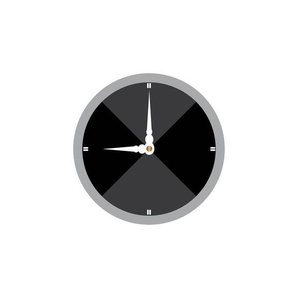 Illustrazione e allarme vettoriale del logo del design dell'icona dell'orologio - Vettoriali, immagini