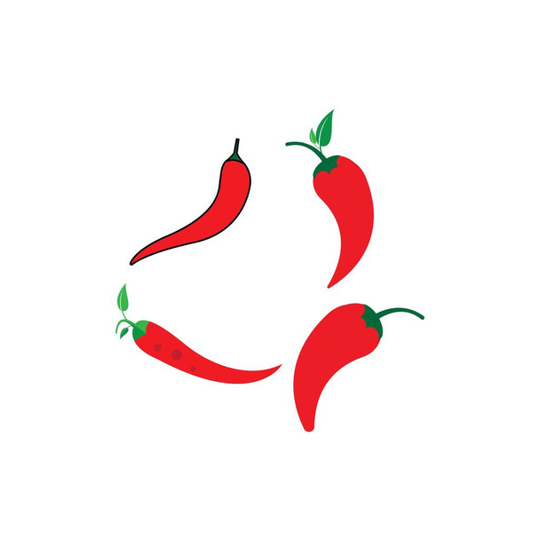 Chili logo vector template ontwerp - Vector, afbeelding