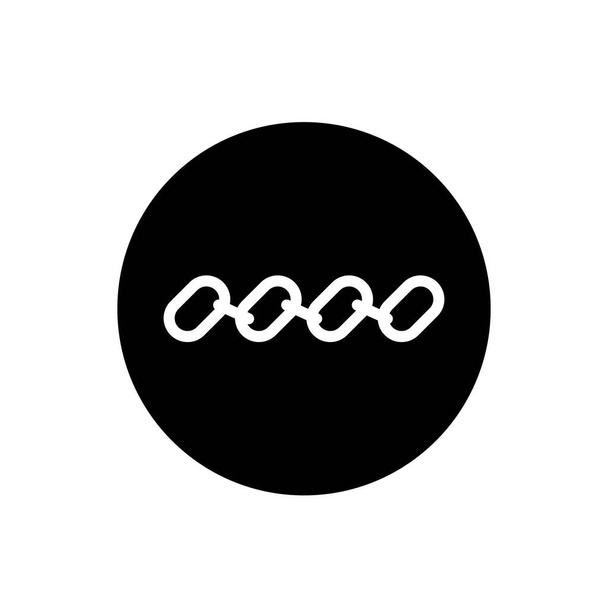 Icono de cadena en estilo plano de moda aislado sobre fondo gris. Símbolo de conexión para el diseño del sitio web, logotipo, aplicación, interfaz de usuario. Ilustración vectorial, EPS10. - Vector, imagen