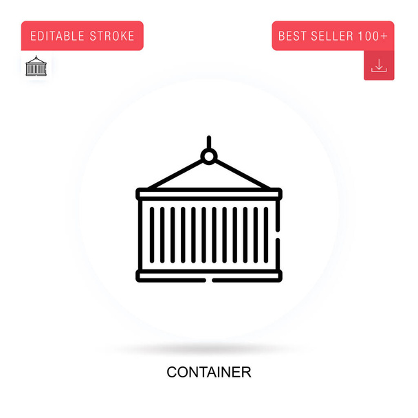 Container flat vector icon. Vector isolated concept metaphor illustrations. - Vector, Image