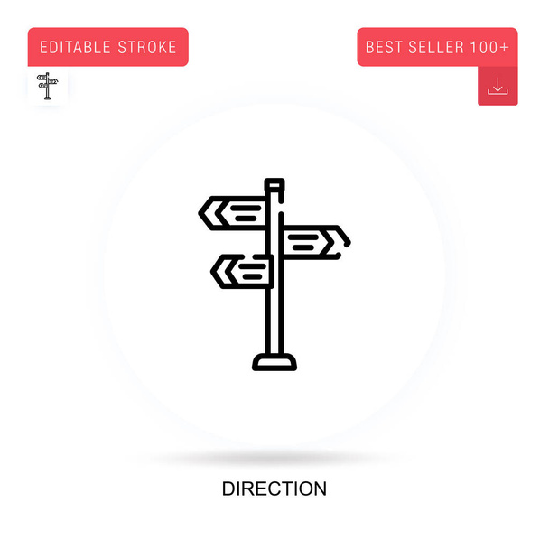 Direction flat vector icon. Vector isolated concept metaphor illustrations. - Vector, Image