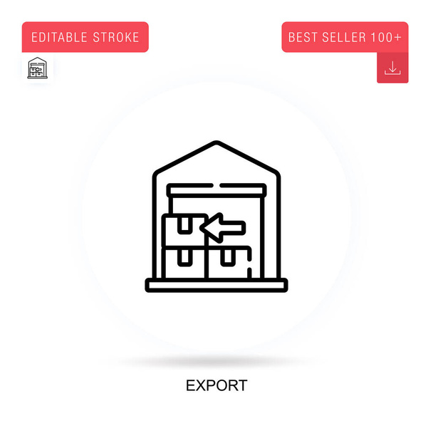 Export flat vector icon. Vector isolated concept metaphor illustrations. - Vector, Image