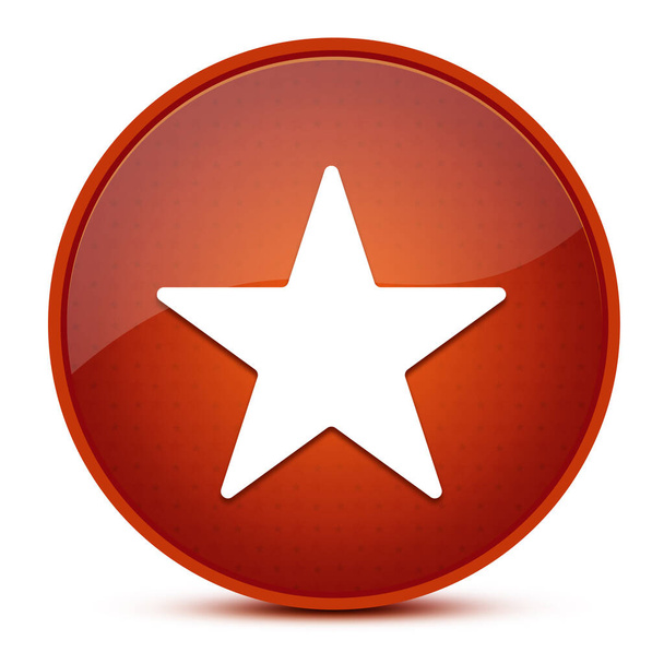 Estrella estética brillante marrón redondo botón abstracto ilustración - Foto, imagen