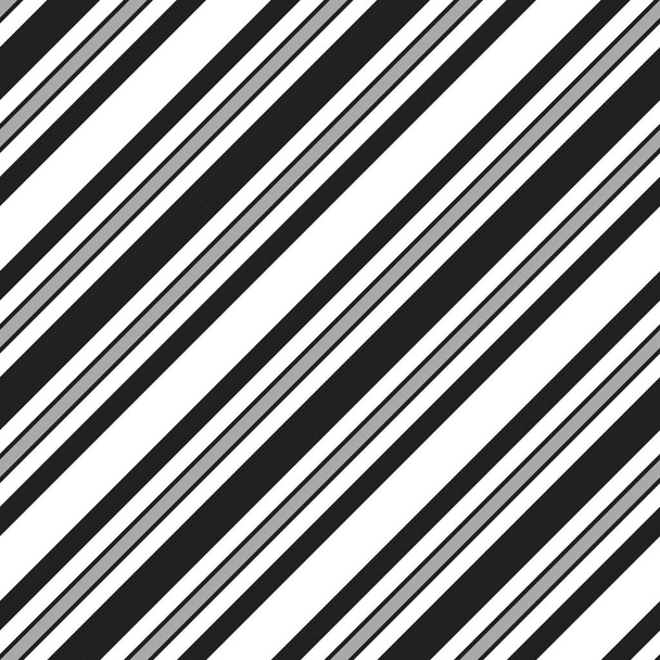 Zwart-wit diagonaal gestreepte naadloze patroon achtergrond geschikt voor mode textiel, graphics - Vector, afbeelding