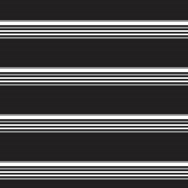 Zwart-wit Horizontaal gestreepte naadloze patroon achtergrond geschikt voor mode textiel, graphics - Vector, afbeelding