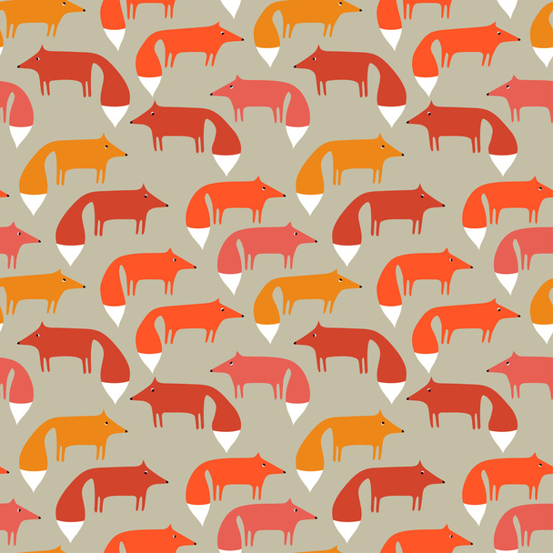 pattern of foxes - Vector, Image