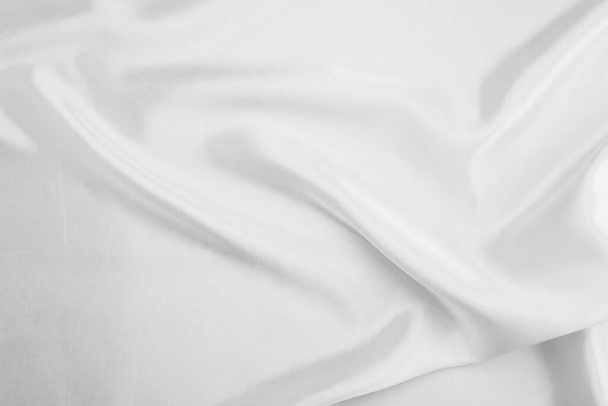 białe tło, faktura tkaniny zbliżeniowej - Zdjęcie, obraz