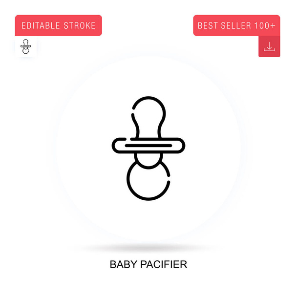 Baby pacifier flat vector icon. Vector isolated concept metaphor illustrations. - Vector, Image