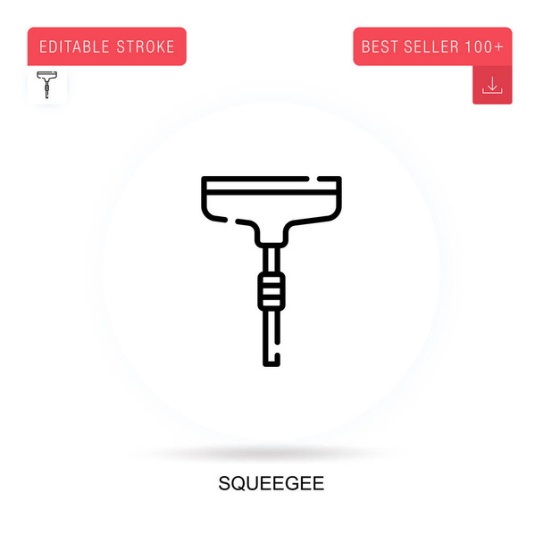 Squeegee flat vector icon. Vector isolated concept metaphor illustrations. - Vector, Image