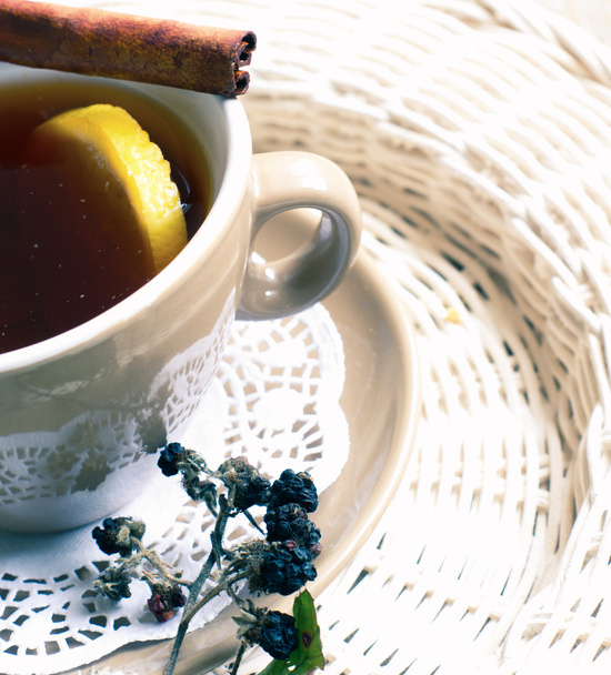 Taza de té con limón - Foto, imagen