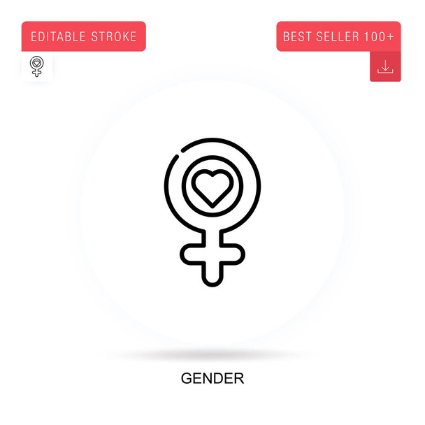 Gender flat vector icon. Vector isolated concept metaphor illustrations. - Vector, Image