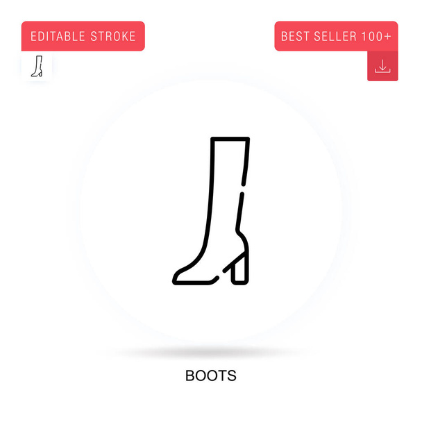 Boots icona vettoriale piatta. Illustrazioni di metafore concettuali isolate vettoriali. - Vettoriali, immagini